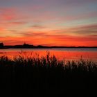 Sonnenuntergang überm Bodden am Lieblingsplatz