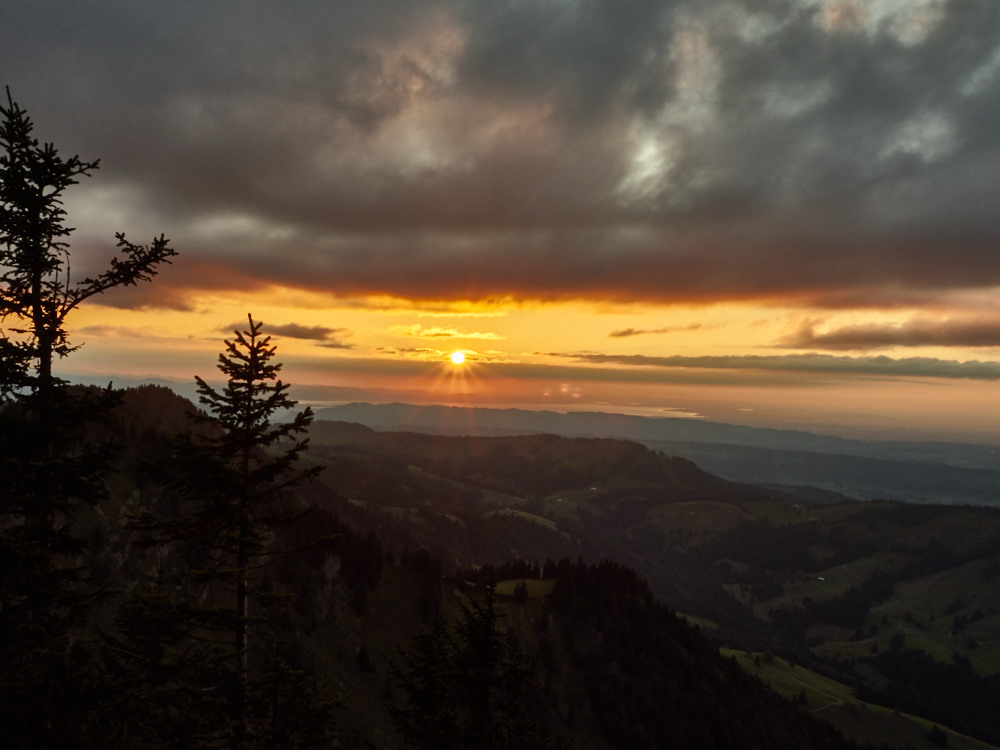 Sonnenuntergang überm Bodensee