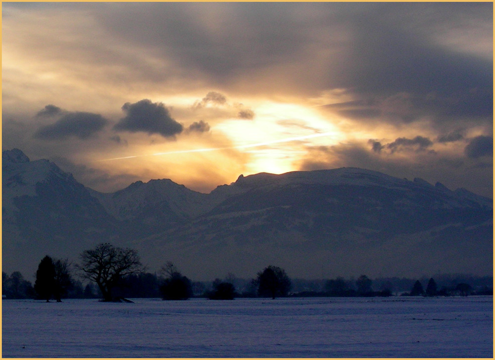 Sonnenuntergang überm Chäserrugg