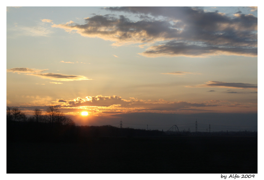 Sonnenuntergang überm Europa Park