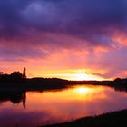 Sonnenuntergang überm Fluss