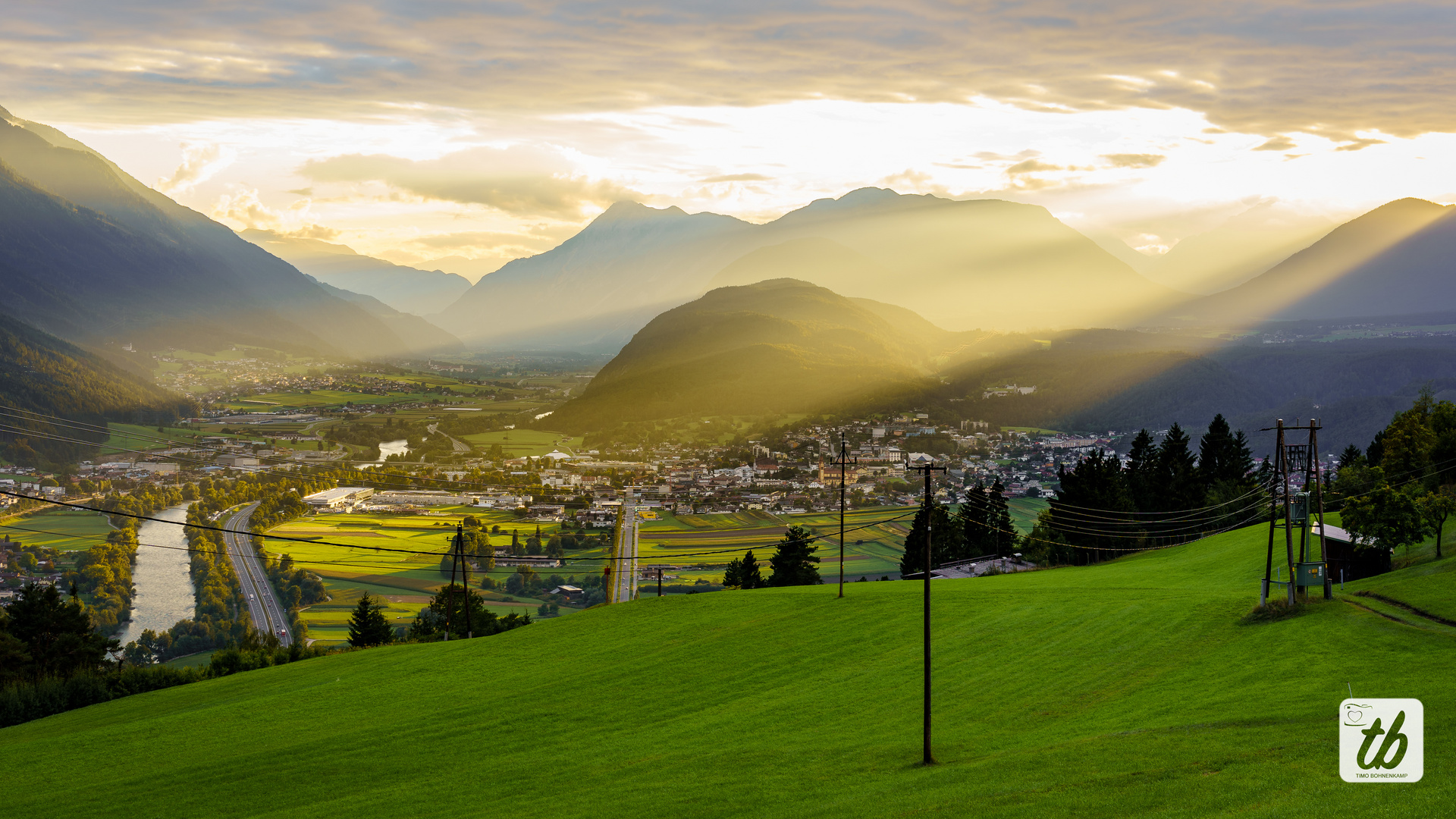 Sonnenuntergang überm Ötztal