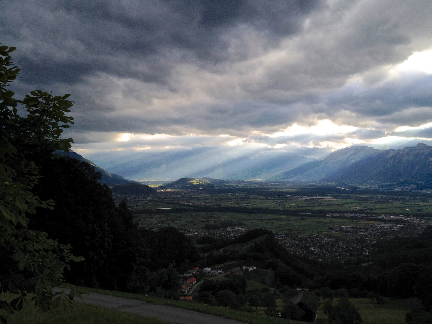 Sonnenuntergang überm Rheintal