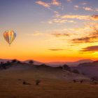 Sonnenuntergang überm Rockenstein - mit Ballon