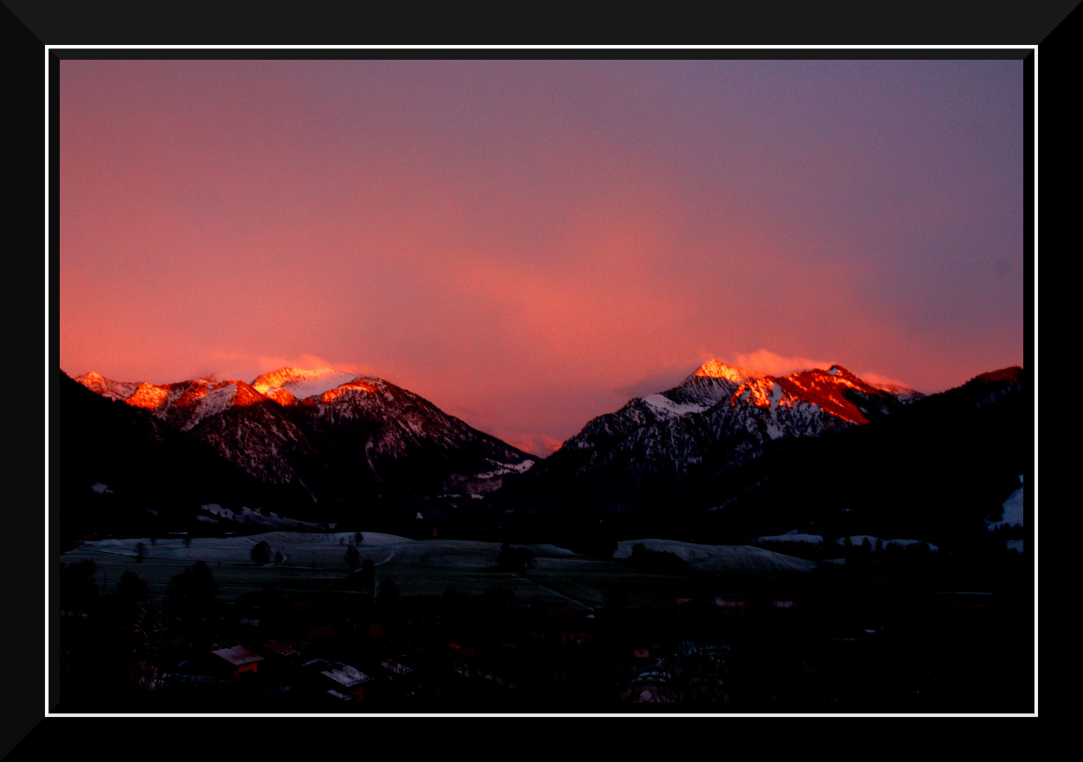 Sonnenuntergang überm Schlierseer Tal