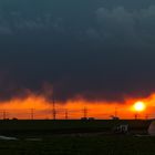 Sonnenuntergang und bevorstehendes Gewitter