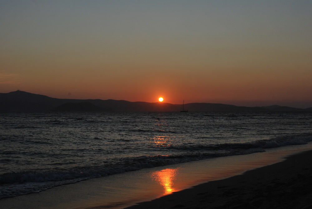 Sonnenuntergang und das Boot