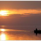 Sonnenuntergang und der Fischer