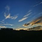 Sonnenuntergang und fazinierende Wolken