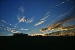 Sonnenuntergang und fazinierende Wolken