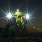 Sonnenuntergang und Gegenlicht in Ording