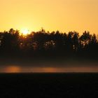 Sonnenuntergang und Nebel