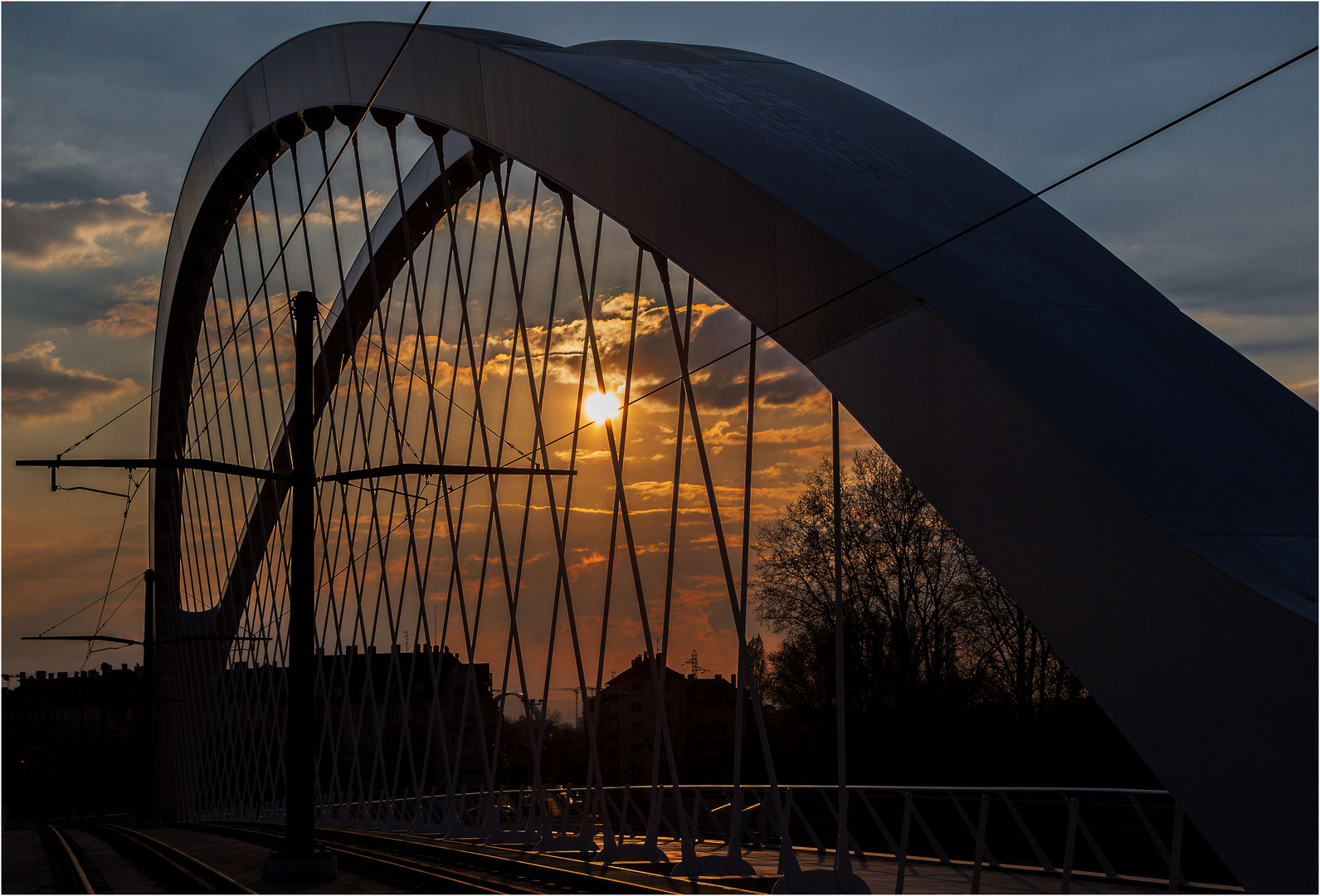 Sonnenuntergang und Technik....