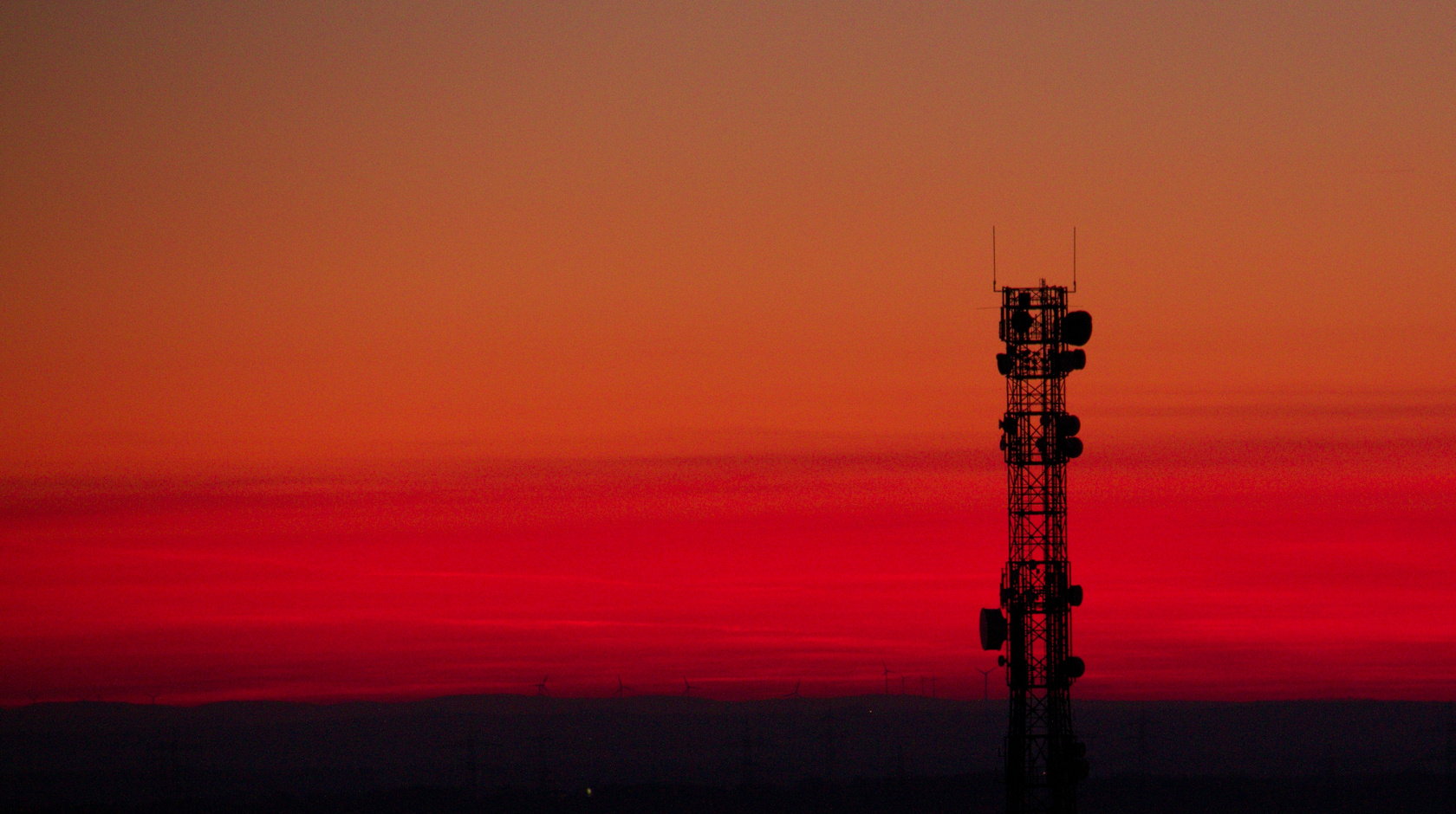 Sonnenuntergang und Technikwahn