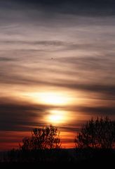 Sonnenuntergang und Wolken