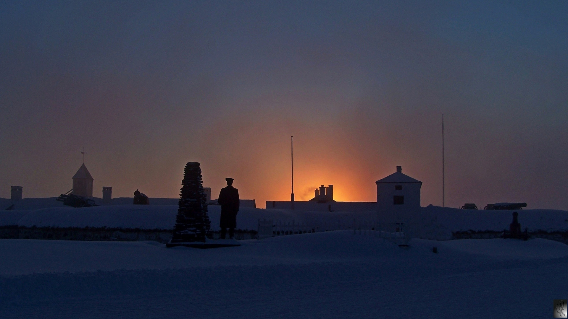 Sonnenuntergang Vardø-Festung