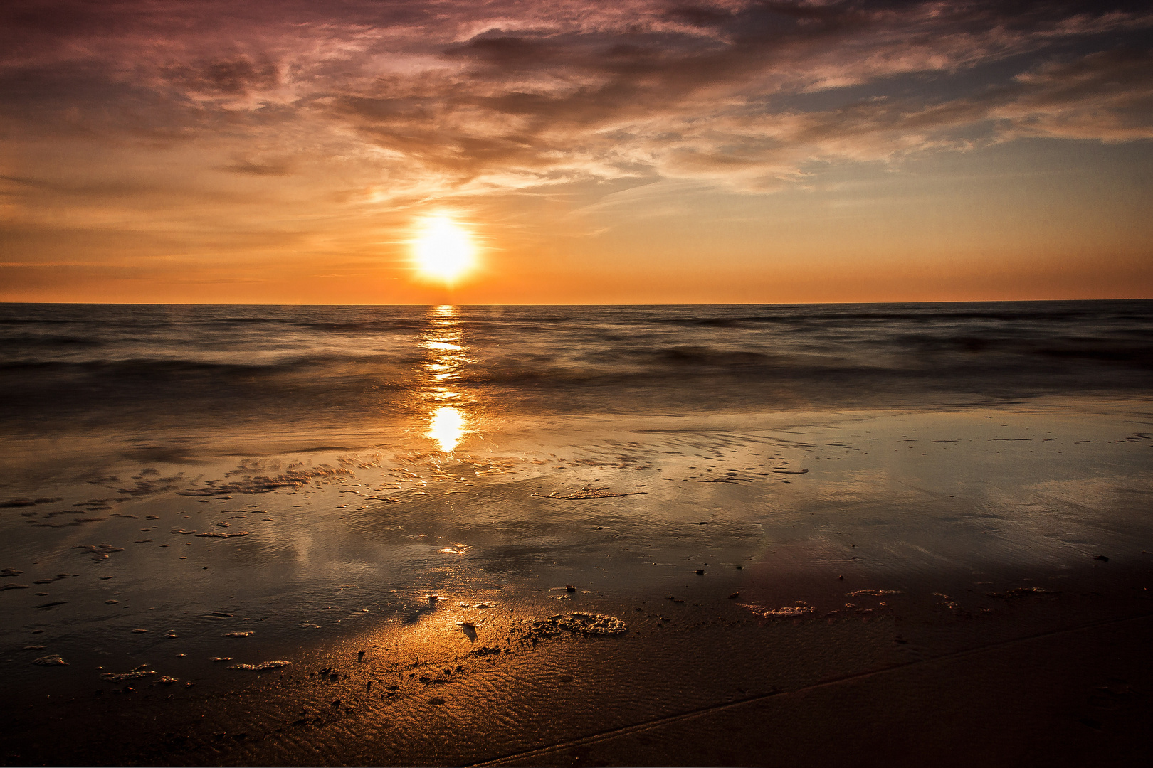 Sonnenuntergang Vejers Strand (Dänemark)