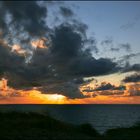 Sonnenuntergang Vester Husby in Dänemark