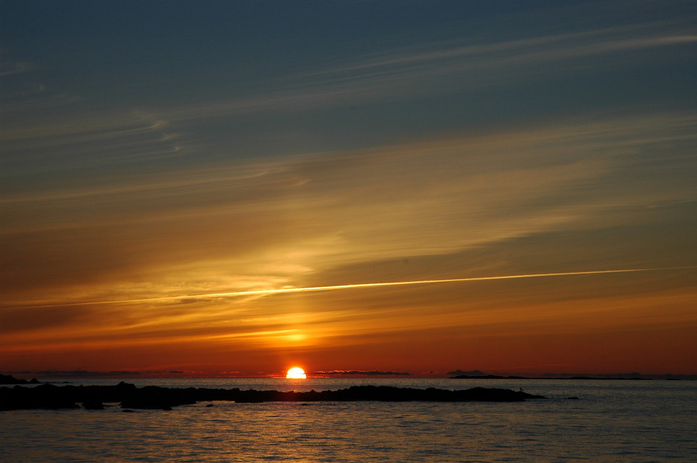 Sonnenuntergang, Vogelinsel Runde, Norwegen