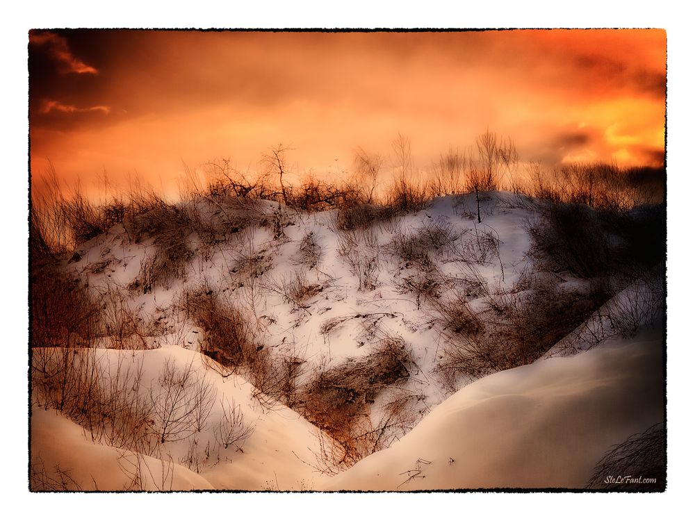 Sonnenuntergang vom 16. Januar 2013 - Langensteinbach