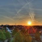 Sonnenuntergang vom Balkon