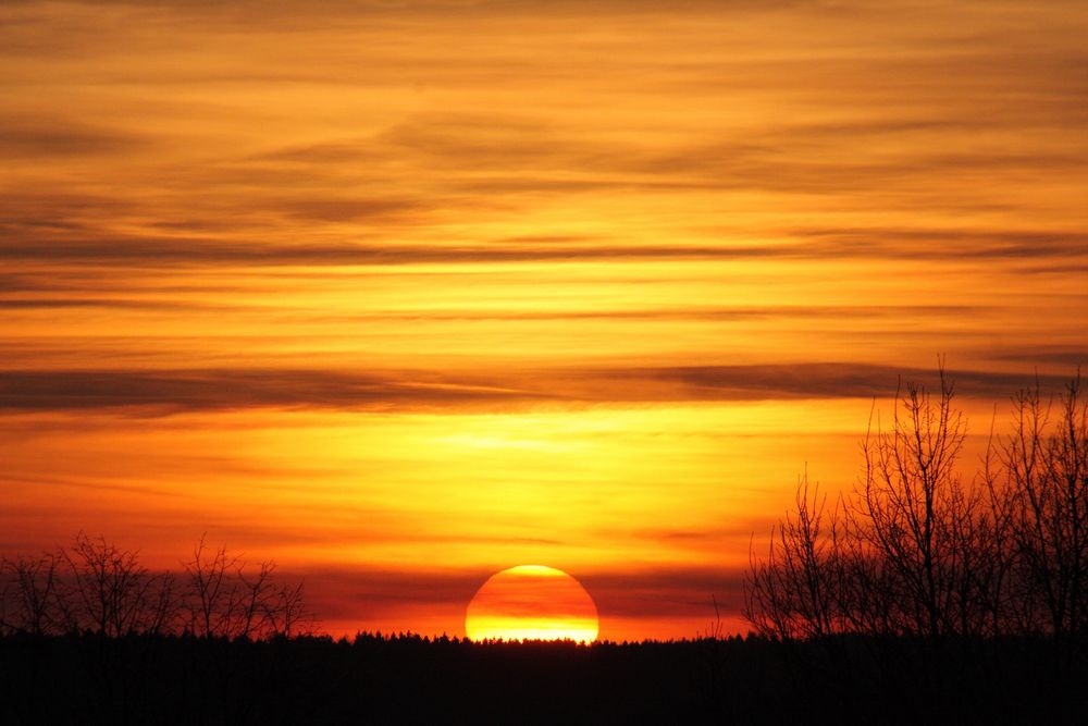 Sonnenuntergang vom Balkon