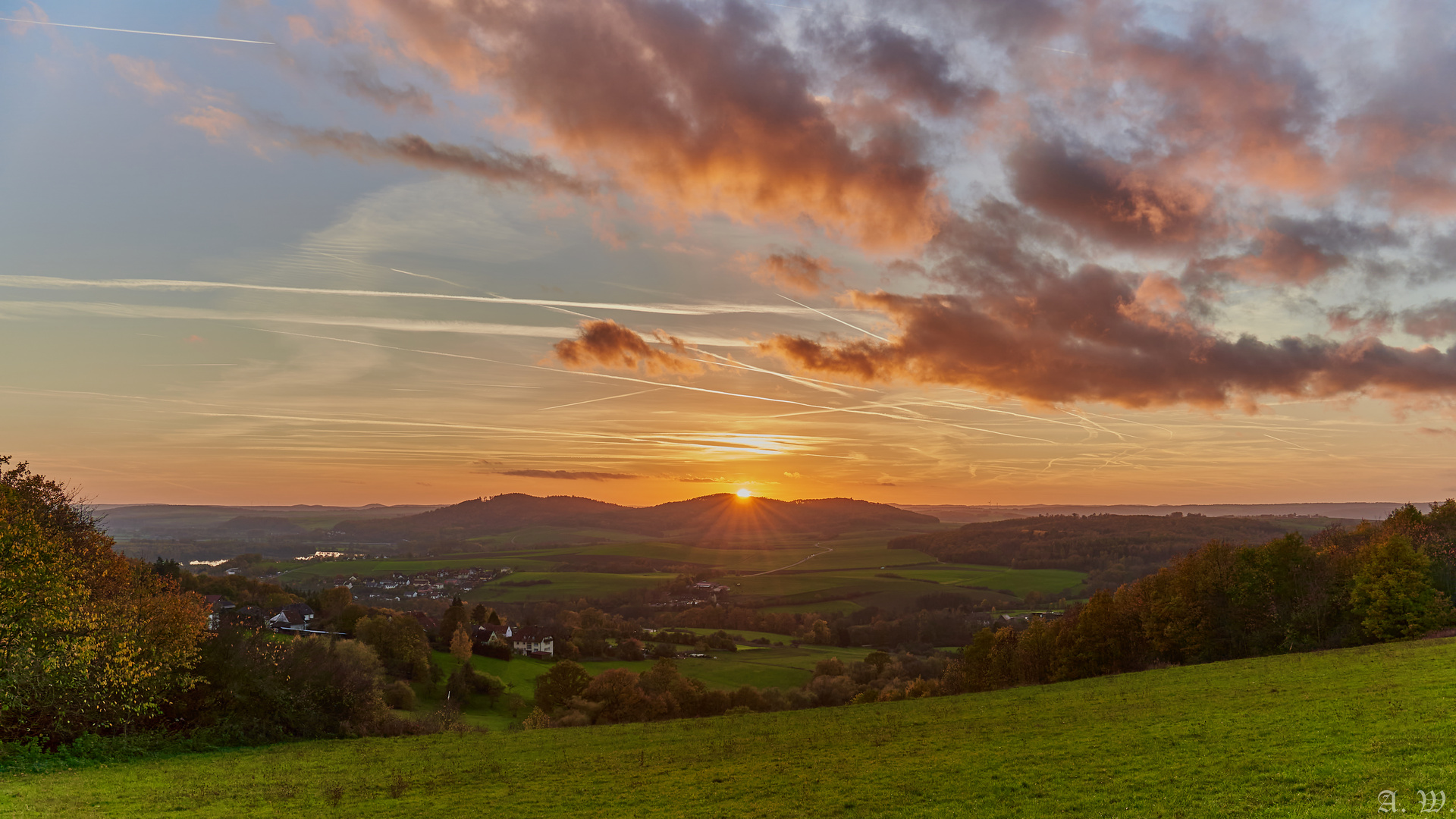 Sonnenuntergang vom Banzer Berg aus