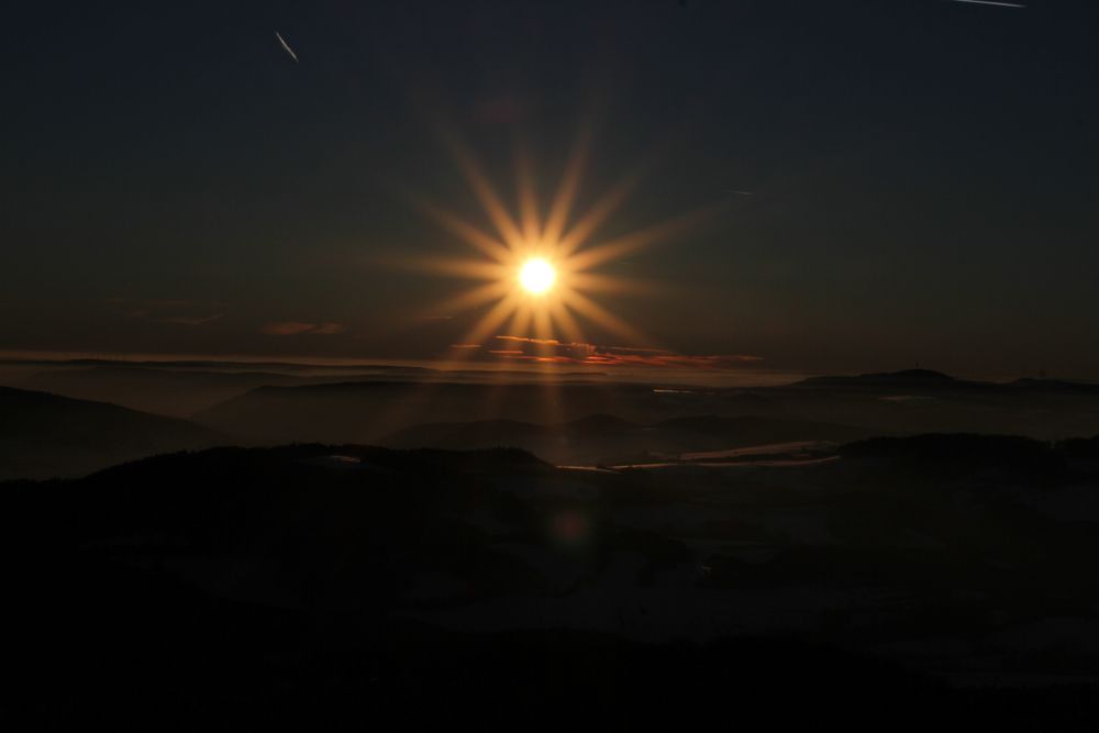 Sonnenuntergang vom Ebersnackenturm