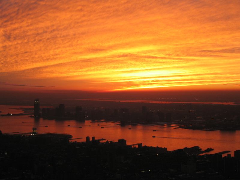 Sonnenuntergang vom Empire State Building