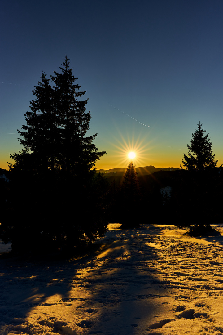 Sonnenuntergang vom Feldberg