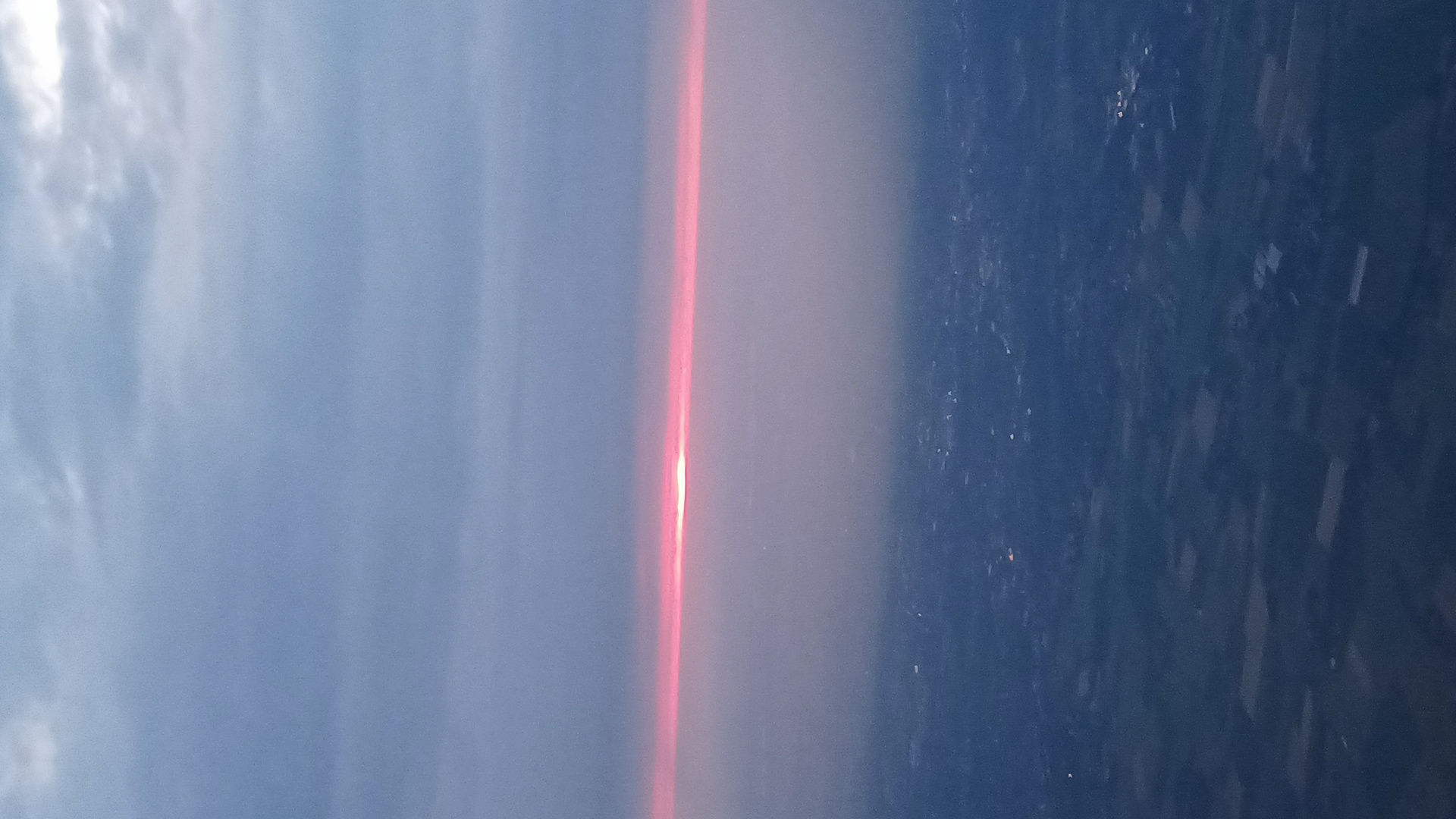 Sonnenuntergang vom Flugzeug aus 