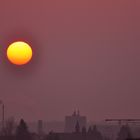 Sonnenuntergang vom Garten aus gesehen