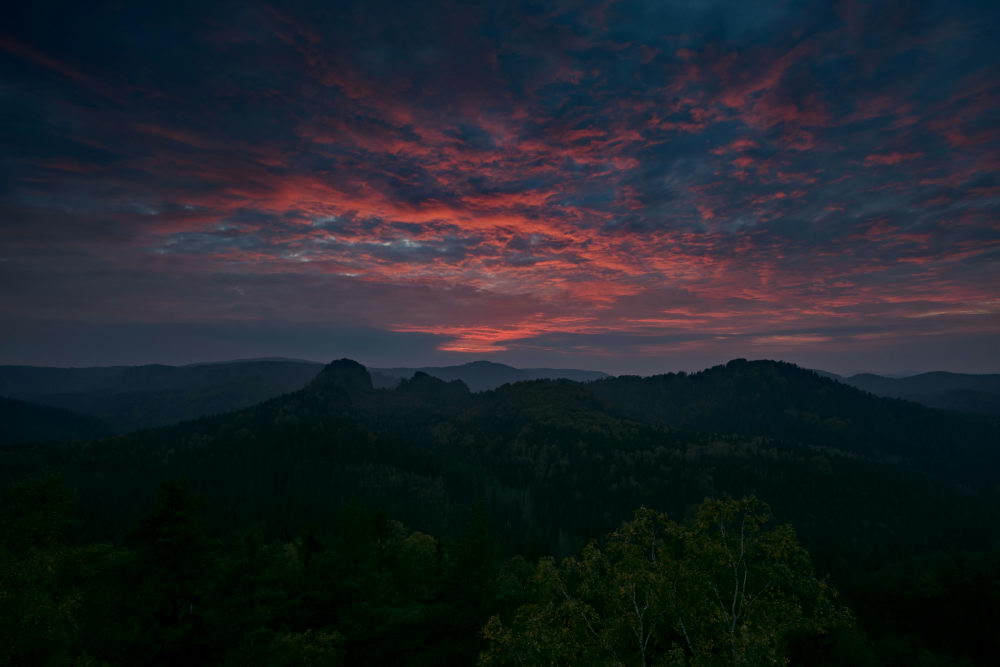 Sonnenuntergang vom Großen Pohlshorn aus