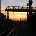 Sonnenuntergang vom Hauptbahnhof Zürich aus