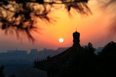 Sonnenuntergang vom Jingshan Park