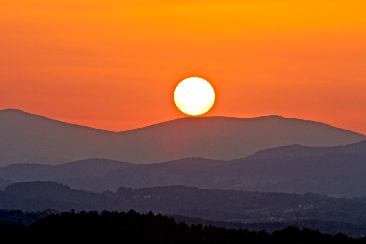 Sonnenuntergang vom Kleeberg aus