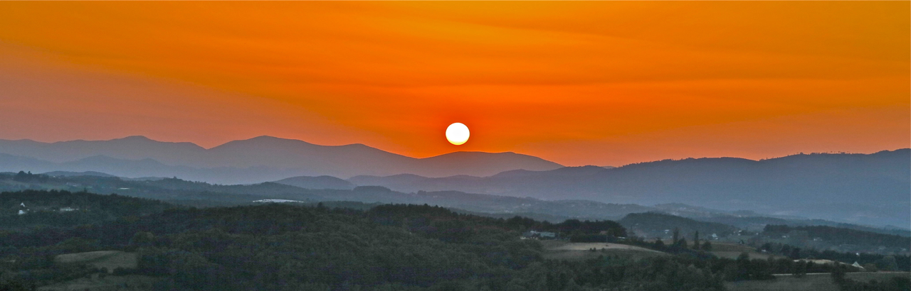 Sonnenuntergang vom Kleeberg aus.