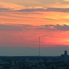 Sonnenuntergang vom Kollhoff Tower gesehen.