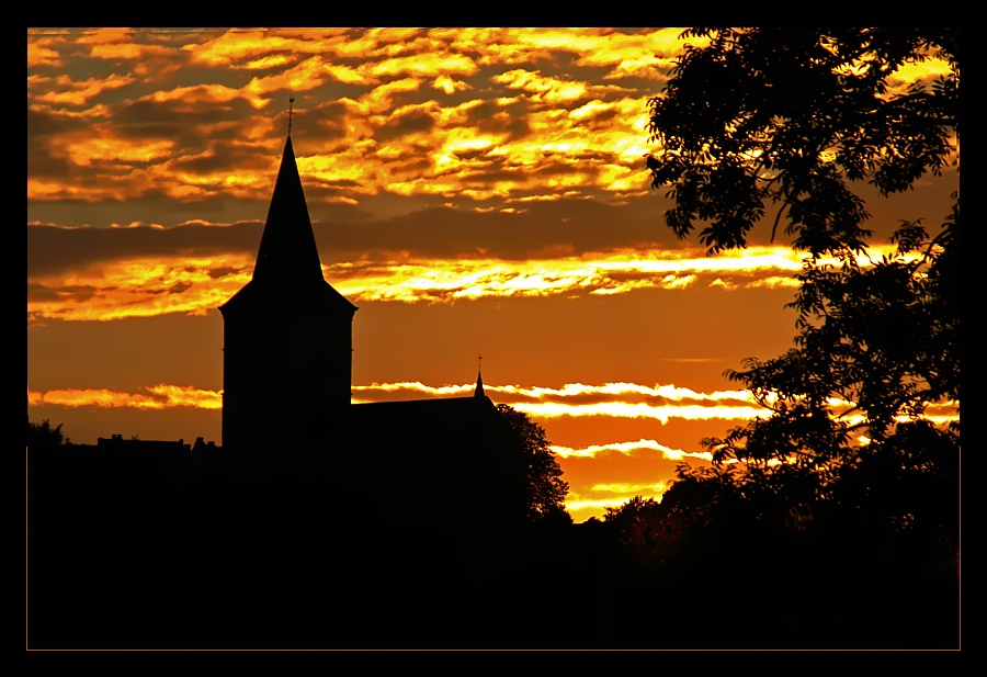 Sonnenuntergang vom letzten Samstag in Limburg-Goer / Belgien