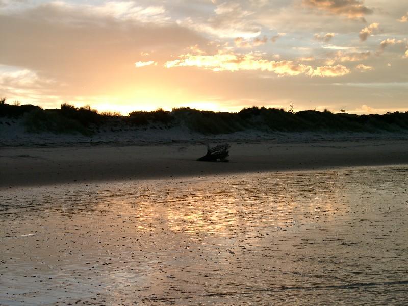 Sonnenuntergang vom Meer aus ...