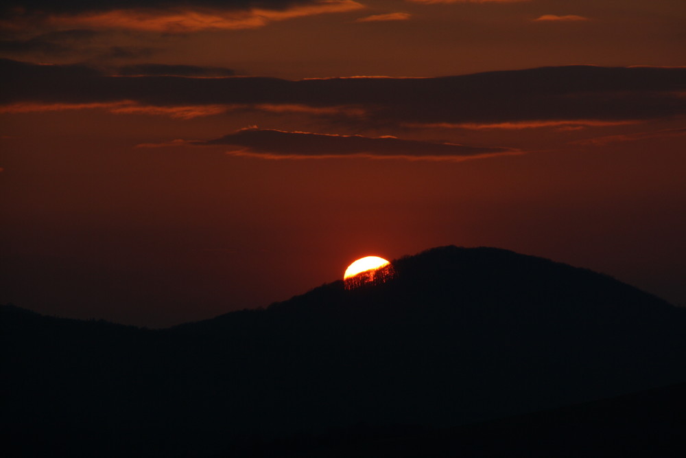 Sonnenuntergang vom Point Alpha