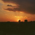 Sonnenuntergang vom Potsdamer Platz aus gesehen
