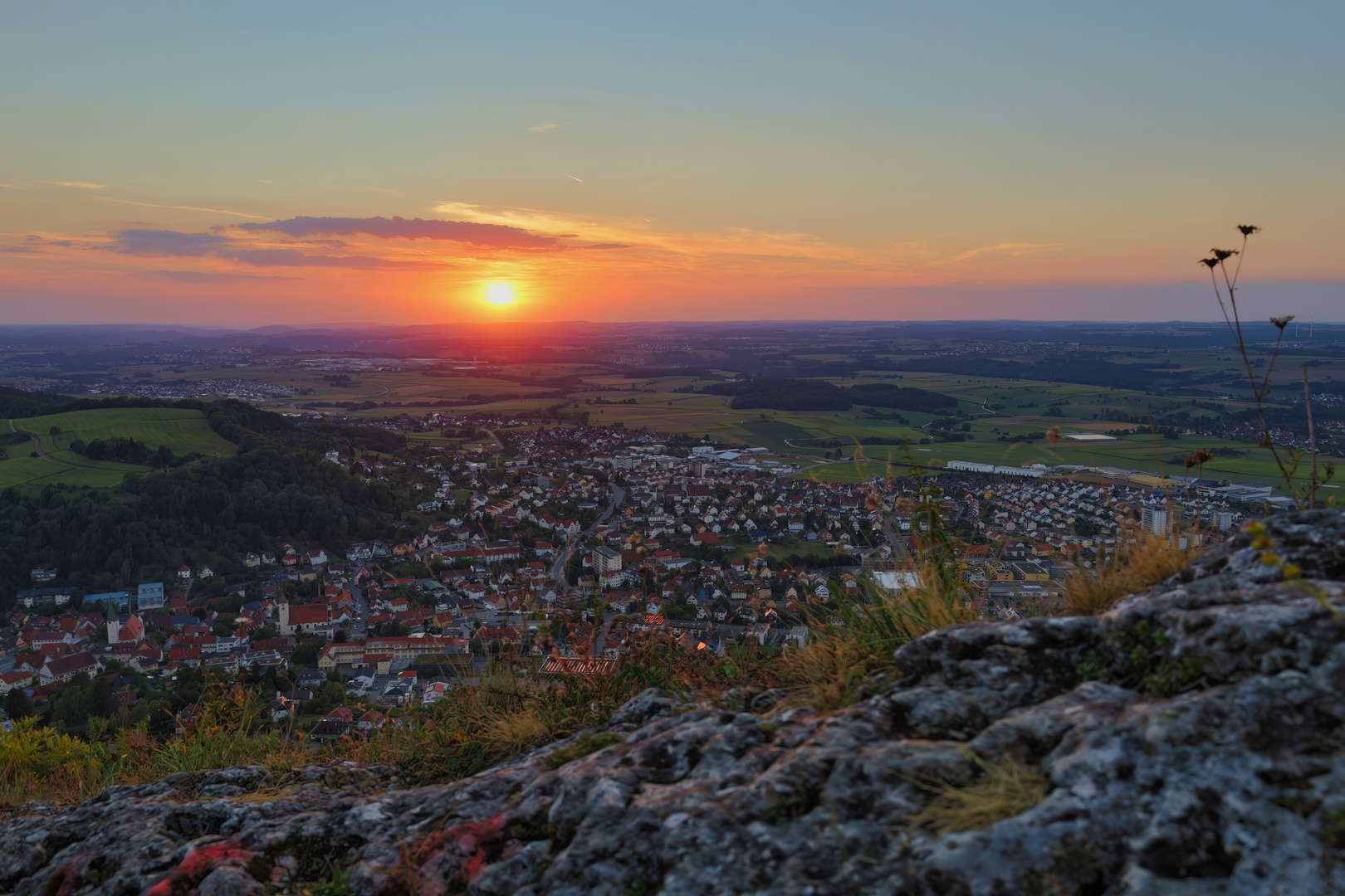 Sonnenuntergang vom Rosenstein 