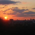 Sonnenuntergang vom Royal Observatory, Greenwich