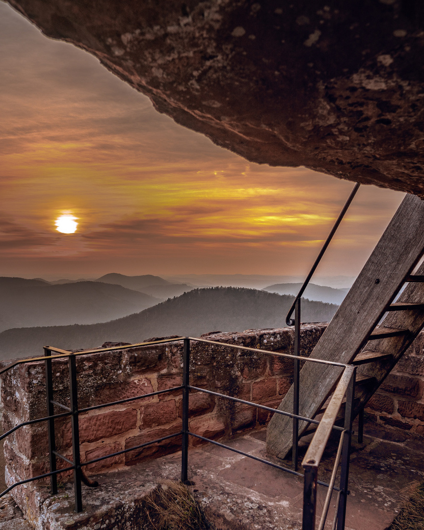 Sonnenuntergang vom schloss 