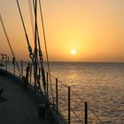 Sonnenuntergang vom Segelschiff Chronos vor Grenada