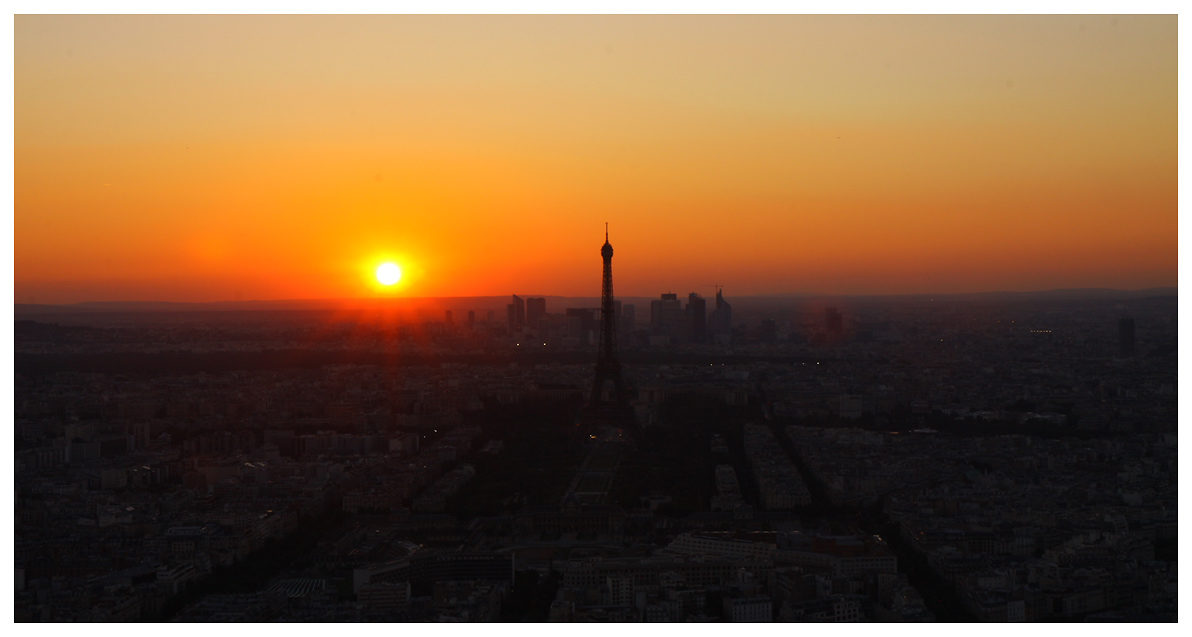 Sonnenuntergang vom Tour Montparnasse