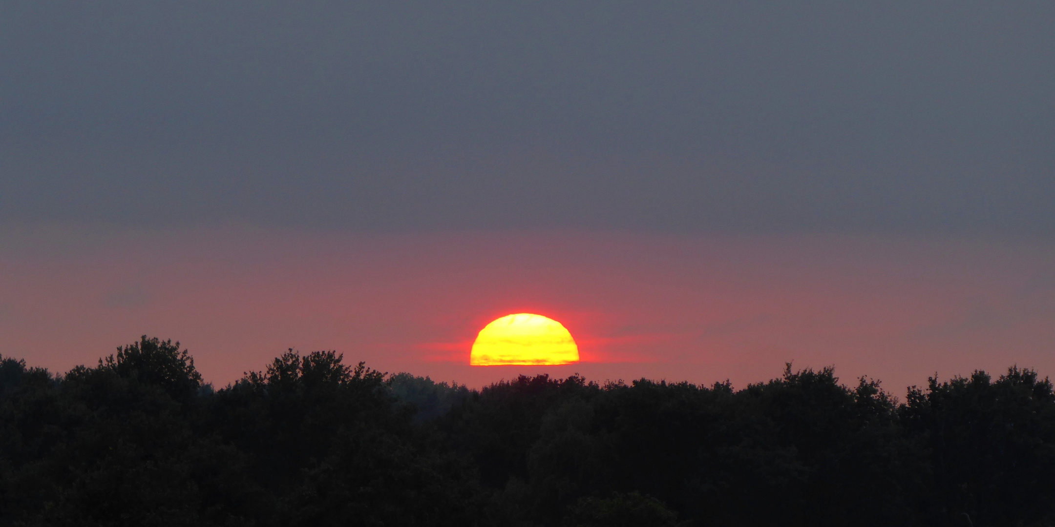 Sonnenuntergang vom Wildzelten vor Nütteln