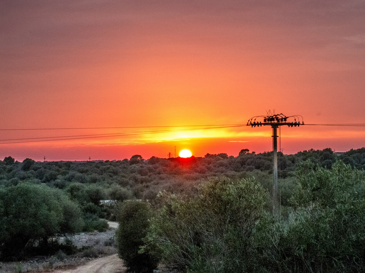 Sonnenuntergang vom Zimmer aus