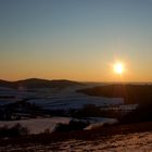 Sonnenuntergang von Banz Richtung Unterfranken